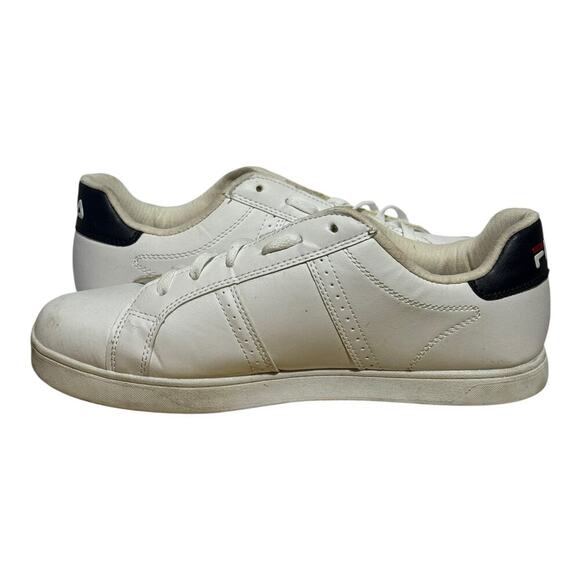 Fila White Leather Low Top Sneakers Men's Size 11.5 Classic Tennis Court Casual - Picture 5 of 8